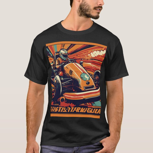 Camiseta Aventura Explosiva: Carro Monstro Inspirado Retroa (Frente)