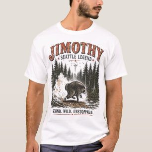 Camiseta Aventura Florestal de Vida Selvagem Vintage Jimoth