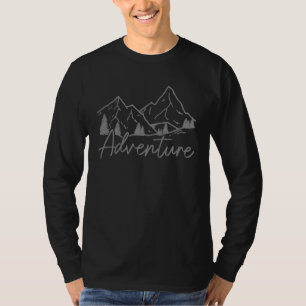 Camiseta Aventura na Montanha Caminhada Acampamento Ao Ar L
