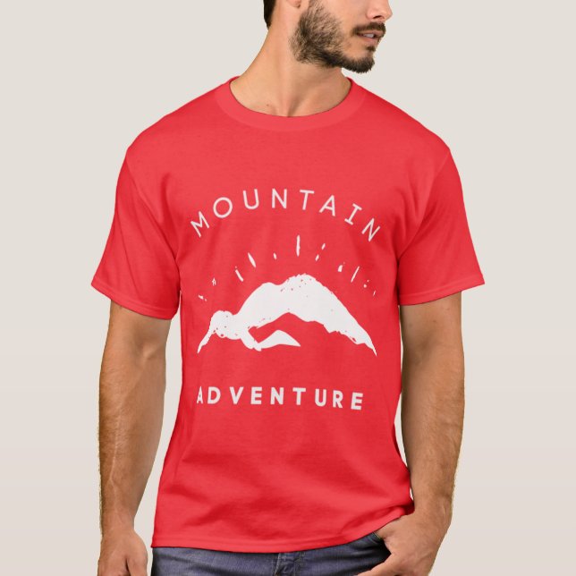 Camiseta Aventura na Montanha Excurs Hiking Amigos Ativos (Frente)