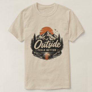 Camiseta Aventura na Natureza da Montanha Sente-se Melhor F