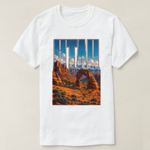 Camiseta Aventura nas Montanhas dos Arcos de Rocha Vermelha
