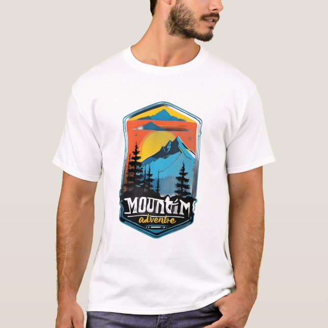 Camiseta Aventura nas Montanhas - Natureza Respiratória (Frente)