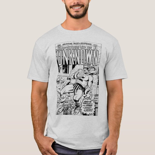 Camiseta 'Aventura no Desconhecido' dos anos 50 (Frente)