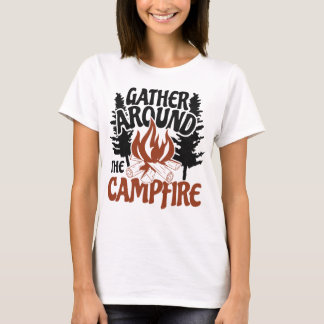 Camiseta Aventura no Exterior das Noites de Campfire