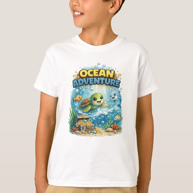 Camiseta Aventura no Oceano (Frente)