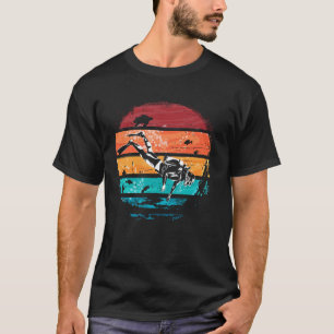Camiseta Aventura no Oceano Retro Mergulhador Vintage