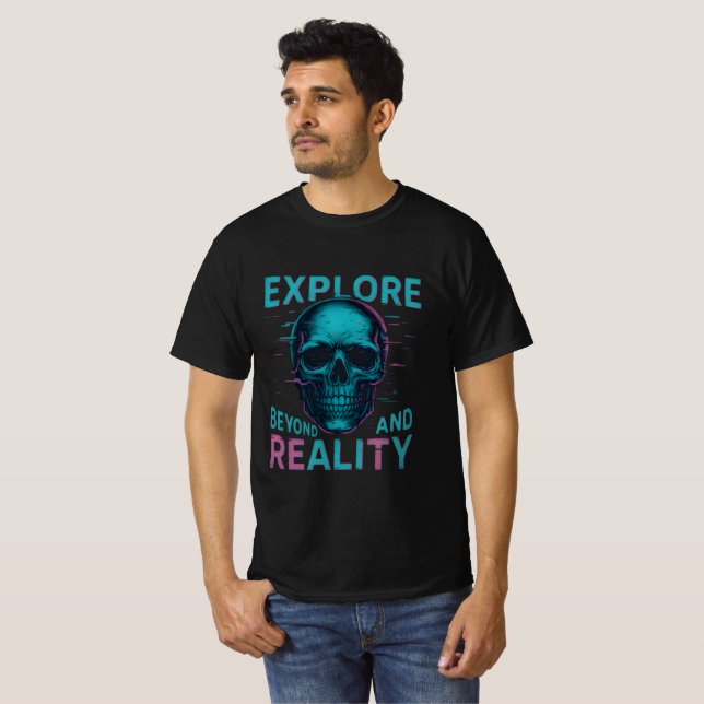 Camiseta aventura o desconhecido em resumo e explorador (Frente Completa)