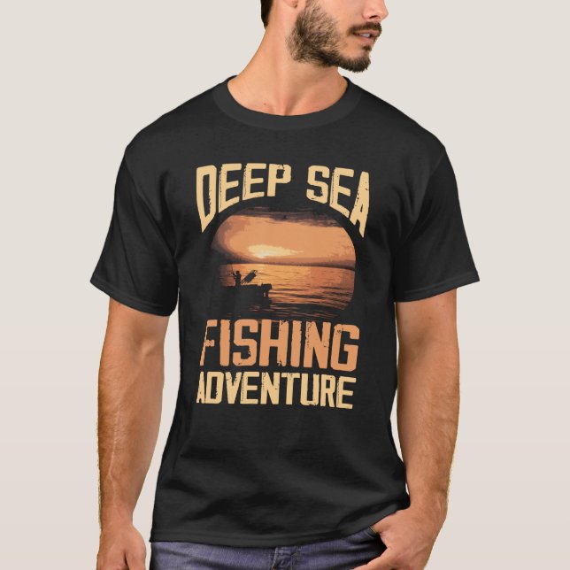 Camiseta Aventura para a Pesca em Profundidade (Frente)