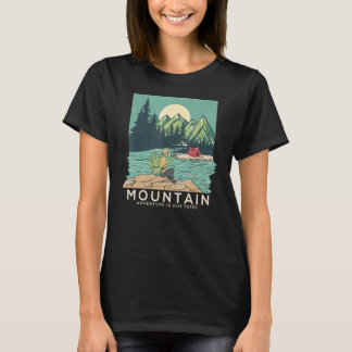 Camiseta Aventura Retro Vintage Está Por Ai Acampe Mais Hik