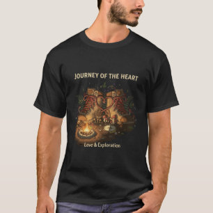 Camiseta Aventura Romântica de Caminhada Jornada do Coraç
