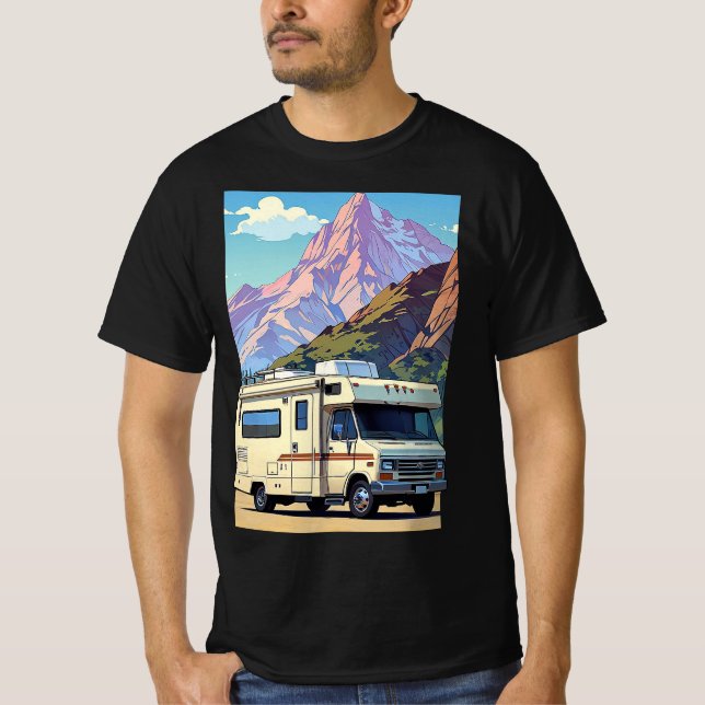 Camiseta Aventura RV no modo de férias (Frente)