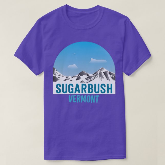 Camiseta Aventura Sugarbush Vermont Mountain (Frente do Design)