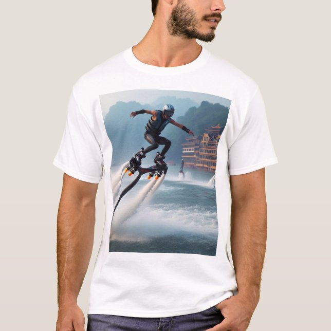 Camiseta Aventura surpreendente do Flyboard (Frente)