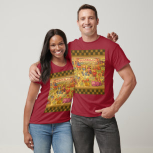 Camiseta Aventuras Caprichosas da Alice no Mapa do País das