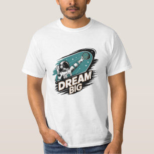 Camiseta Aventuras Cósmicas com Gráficos Astronautas