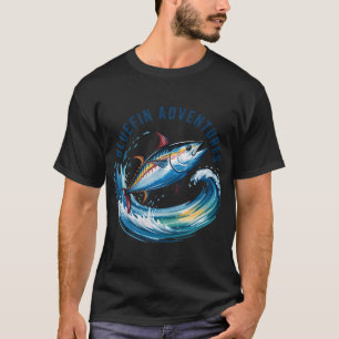 Camiseta Aventuras de Atum Azul - Salto de Atum Azul na Ond