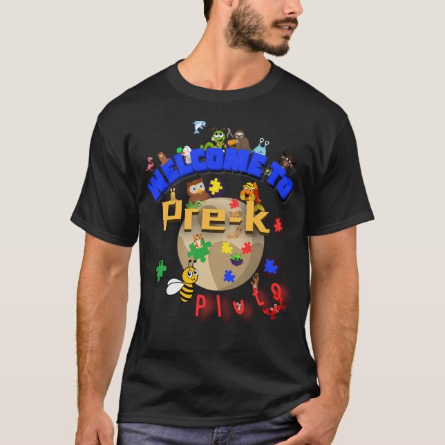 Camiseta Aventuras de Boas-vindas Plutão Pré-K Inspirado Sh (Frente)