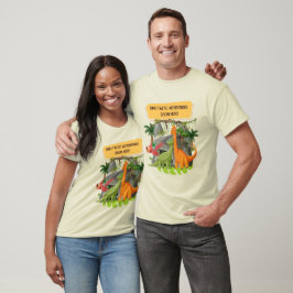 Camiseta aventuras de DINOSSAURO pré-históricos CITAÇÕES