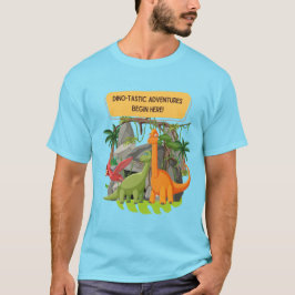 Camiseta aventuras de DINOSSAURO pré-históricos CITAÇÕES