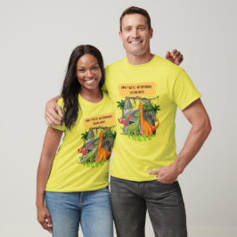 Camiseta aventuras de DINOSSAURO pré-históricos CITAÇÕES