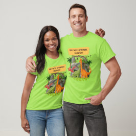 Camiseta aventuras de DINOSSAURO pré-históricos CITAÇÕES