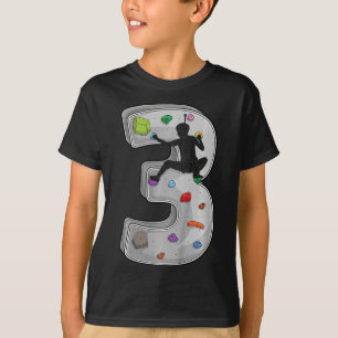 Camiseta Aventuras de escalada de 3 anos de idade no 3º ani