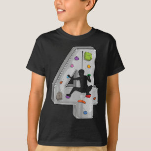 Camiseta Aventuras de escalada de rochas de 4 anos de idade