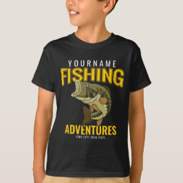 Camiseta Aventuras De Pesca Personalizadas Anglas De Peixe