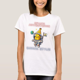 Camiseta Aventuras do Astronauta da Banana Espacial