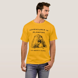 Camiseta Aventuras em Glamping. Edição Dourado