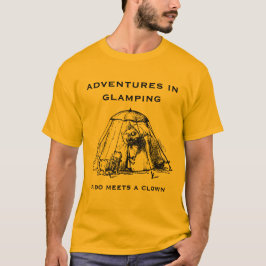 Camiseta Aventuras em Glamping. Edição Dourado