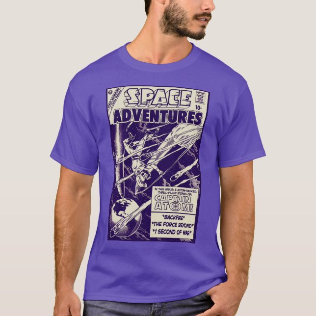 Camiseta Aventuras Espaciais Clássicas T-Shirt (Frente)
