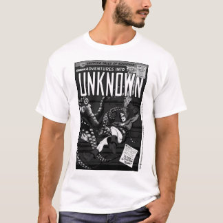 Camiseta 'Aventuras no Desconhecido' dos anos 50