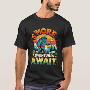 Camiseta Aventuras Smor esperam por bigfoot engraçado acamp