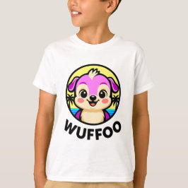 Camiseta Aventuras Wuffoo logotipo de animação de cachorrin