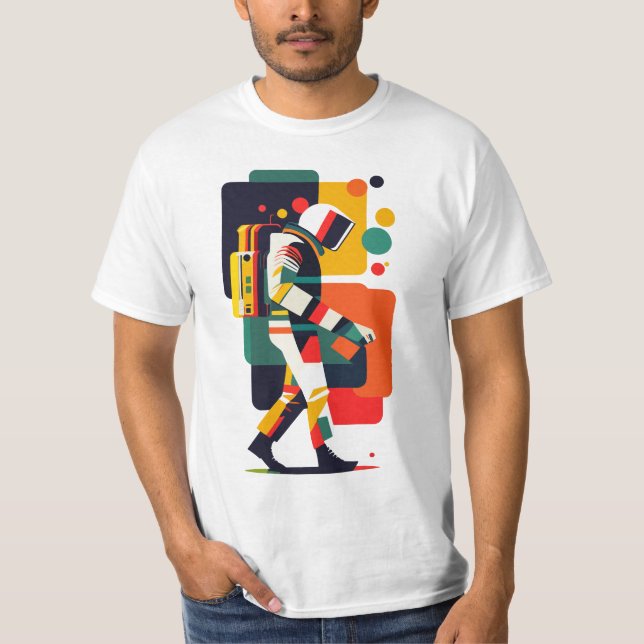 Camiseta Aventure d'astronaute, un cosmonaute dans l'espace (Frente)