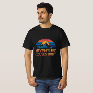 Camiseta Aventure desculpa não usar tipografia para camiset