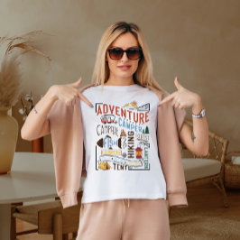 Camiseta Aventureiro barraca fogueira 