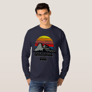 Camiseta aventureiro de viagem rodoviária de montanha do ca