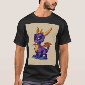 Camiseta Aventureiro Dragão Roxo Chibi | Mascote de Fantasi