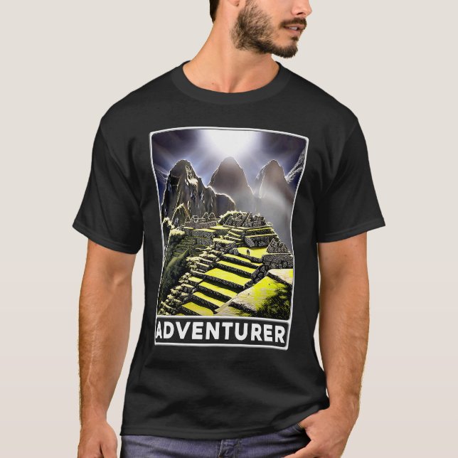 Camiseta Aventureiro Machu Picchu Cordilheira Peru (Frente)