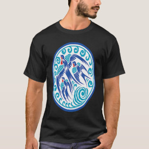 Camiseta Aves Azuis Voadoras