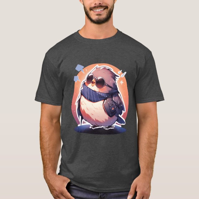 Camiseta Aves-Cássaros Animais Engraçados Criaturas Florest (Frente)