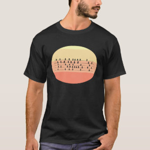 Camiseta Aves de Alta Tensão Vintage, Vigilância de Aves Re