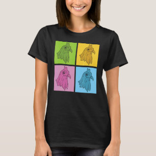 Camiseta Aves de capoeira de criação Galinha Pop