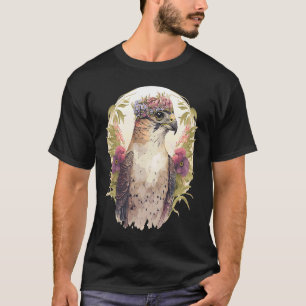 Camiseta Aves De Cores Aquáticas Falcadas De Plantas De Flo