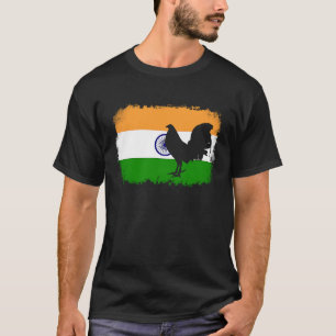 Camiseta Aves de jogo vintage Índia bandeira indiana galo G