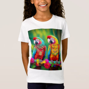 Camiseta Aves De Mata Coloridas Na Ramificação-67859