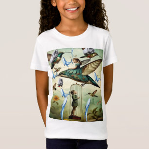 Camiseta aves e baleias